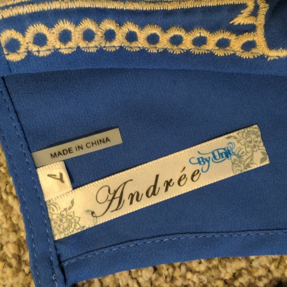 Periwinkle Tank with Peephole Lace - Picture 3 of 5